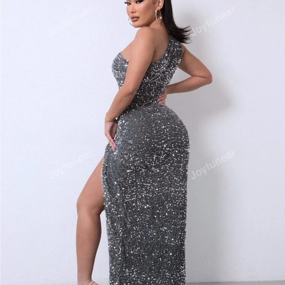 SHEIN One Shoulder Sparkle dress - Picture 3 of 4